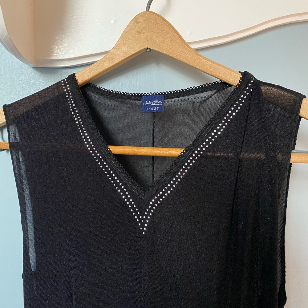 Saks Potts Black Sheer Dress
